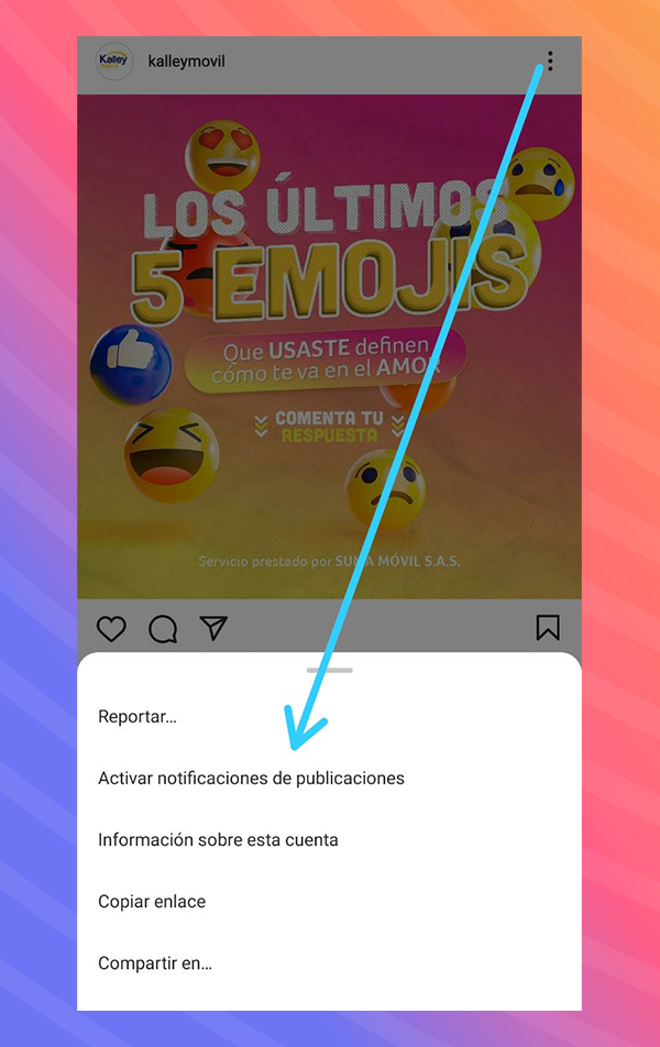 Cómo activar notificaciones de post en Instagram